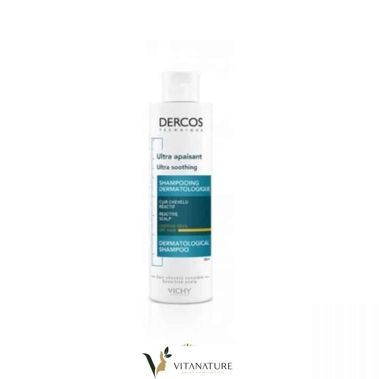 Dercos Shampoing Ultra-Apaisant Sans Sulfate – Cheveux Secs – 200Ml