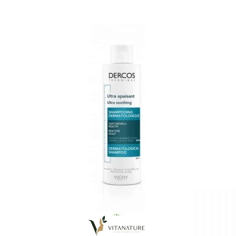 Dercos Shampoing Ultra-Apaisant Sans Sulfate – Cheveux Normaux À Gras – 200Ml