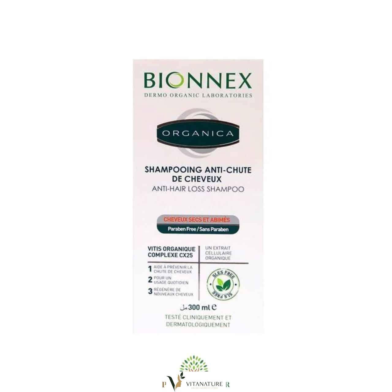 Bionnex Organica Shampoing Anti-Chute De Cheveux Cheveux Secs Et Abîmés 300Ml