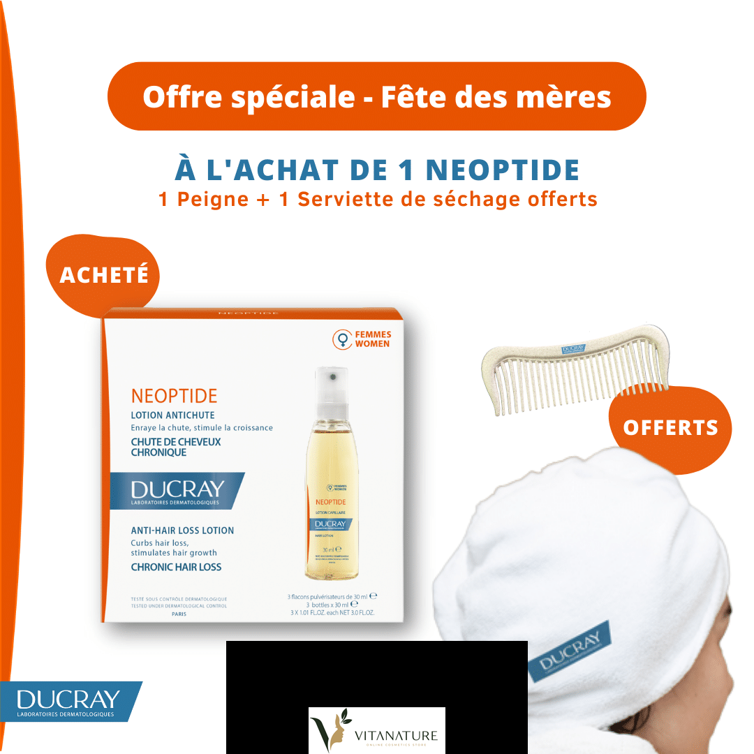 [Offre Spéciale] Neoptide Femme Lotion Antichute 3X30Ml (-10%+Peigne+Bonnet)