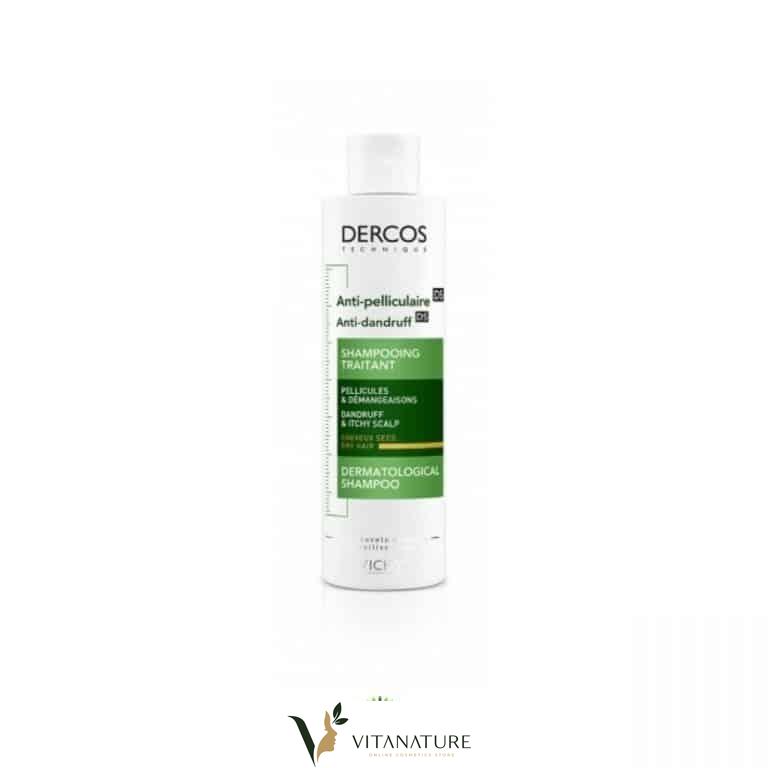 Shampooing Traitant Anti-Pelliculaire Cheveux Secs – Dercos –  Vichy