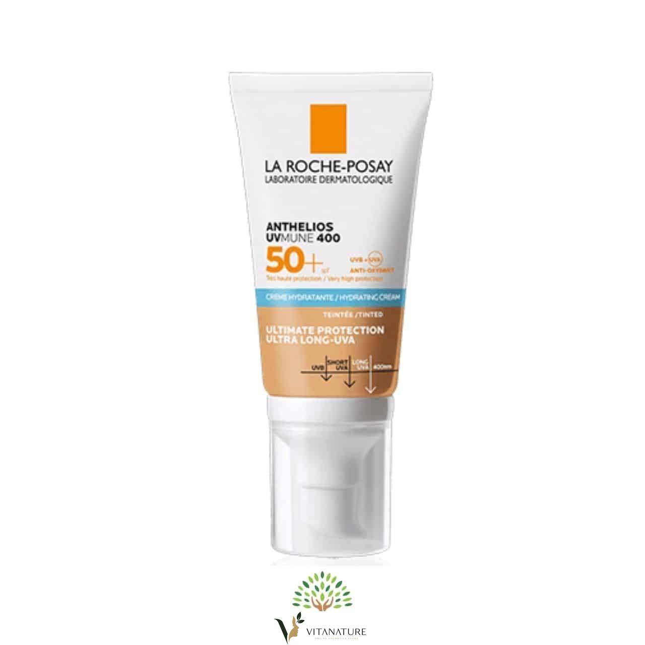 anthelios creme teinte spf50