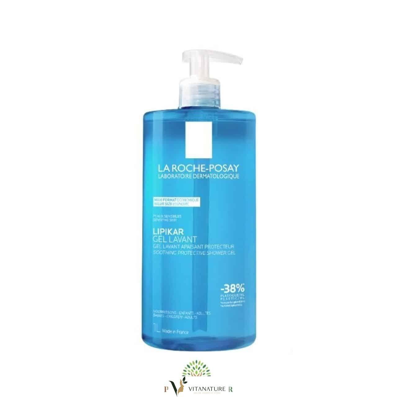 La Roche Posay LIPIKAR Gel Douche Lavant Apaisant Protecteur Peaux Sensibles 1L